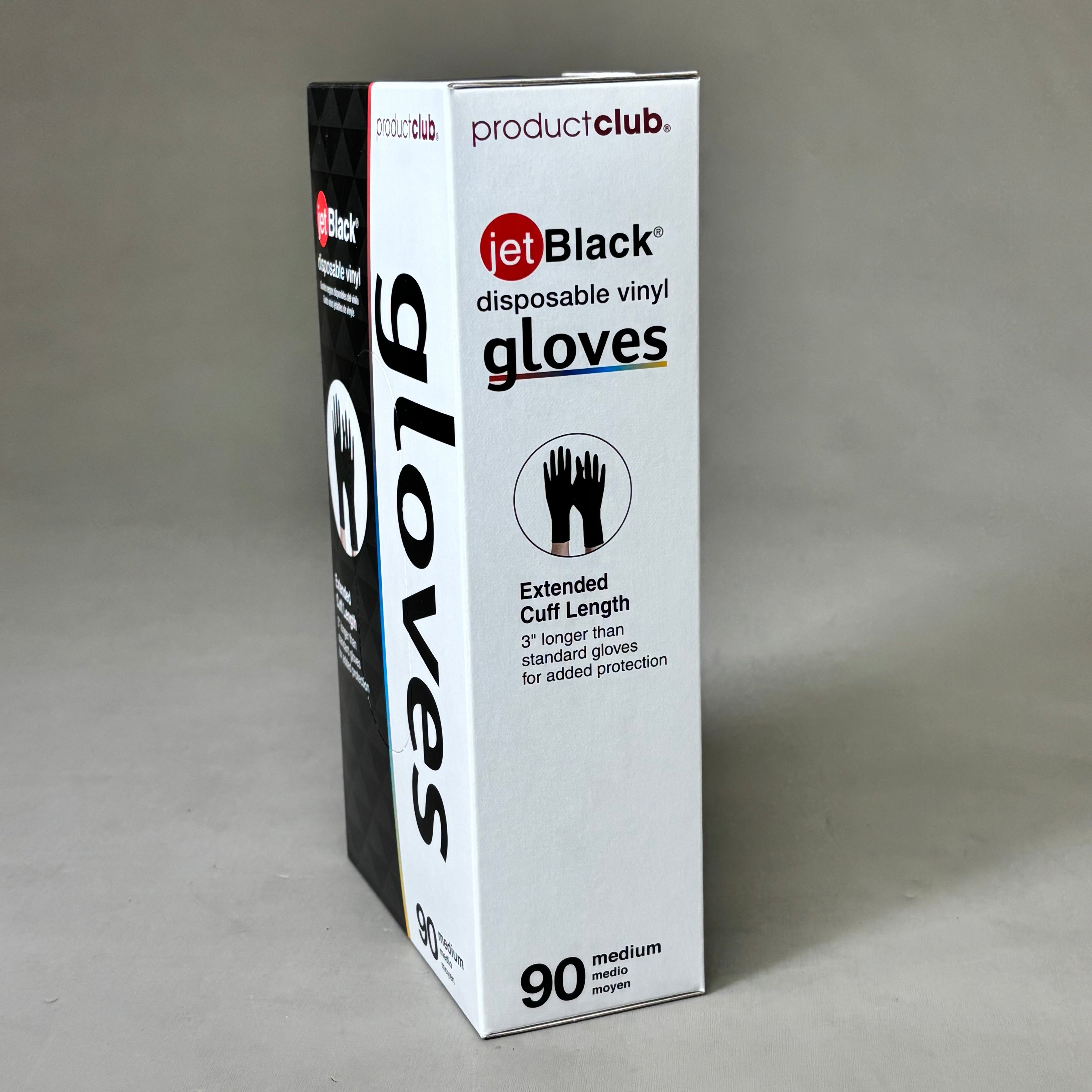 PRODUCT CLUB  (2 PACK, 90 GLOVES EACH) Disposable Vinyl Gloves Long Cuff Sz M