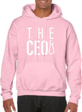 THE CEO Men’s Hoodie (as1, alpha, one_size, regular, regular, Standard, Pink, Small)