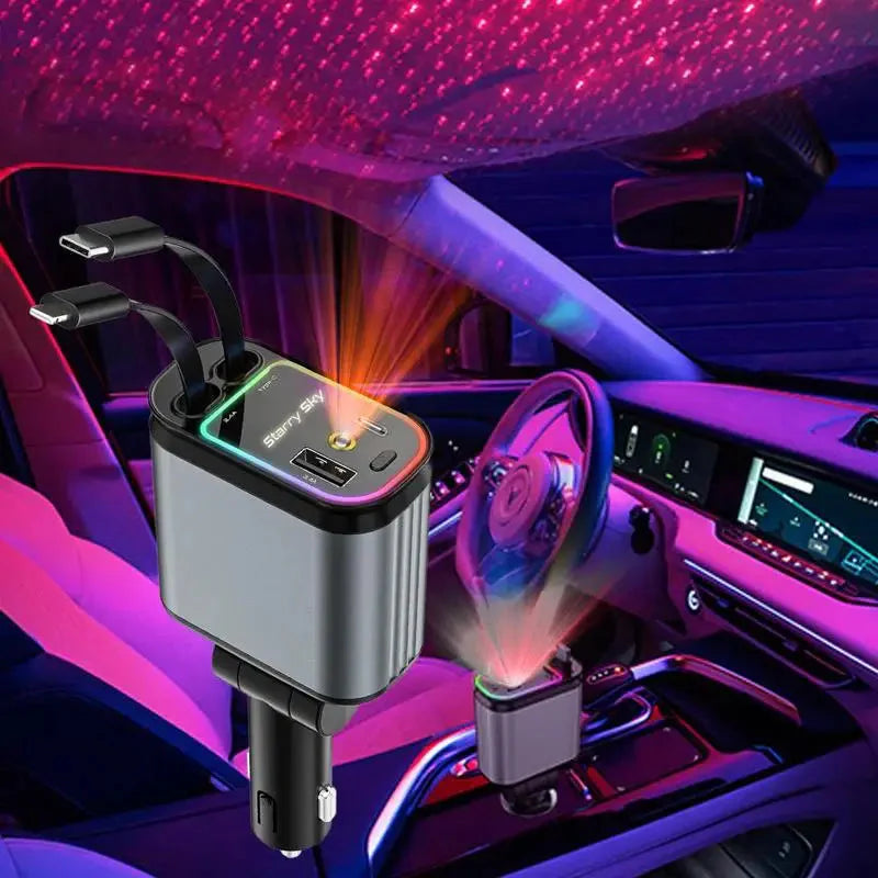 Dabfavshop Starry Sky Car Charger with Dual USB Ports